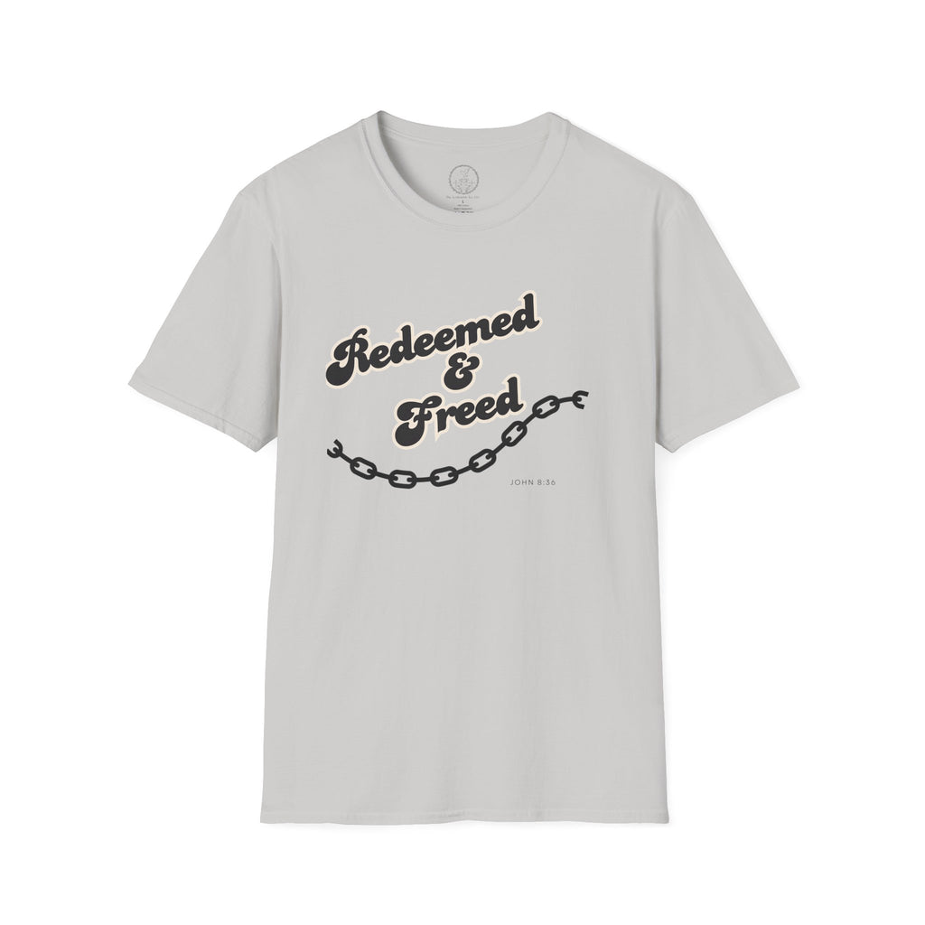 Redeemed & Freed – John 8:36 Christian T-Shirt