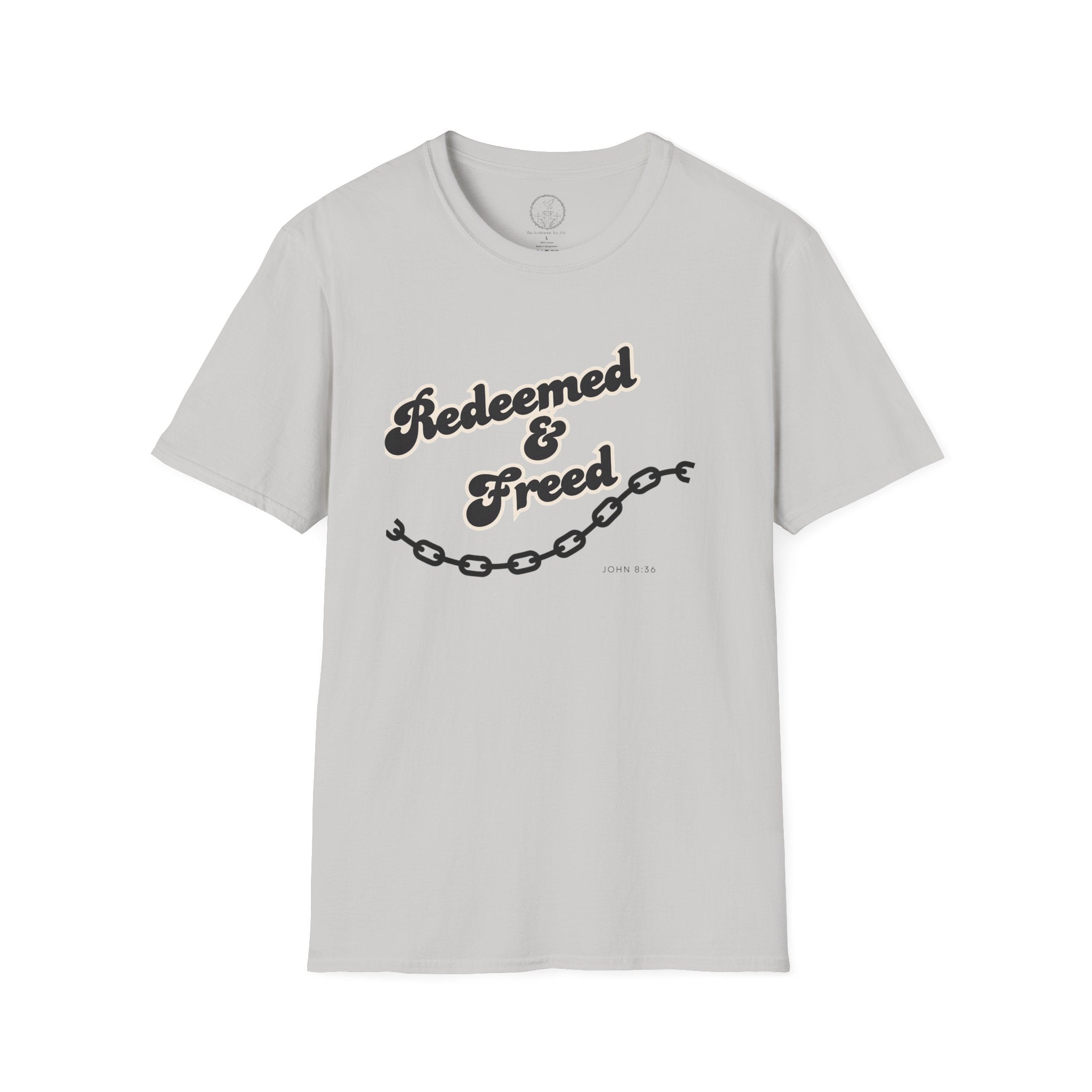 Redeemed & Freed – John 8:36 Christian T-Shirt