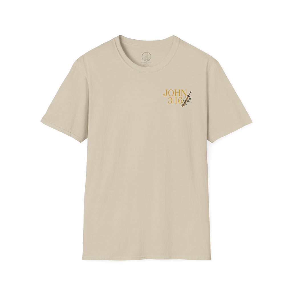John 3:16 Heart & Crown (Front/Back) T-shirt