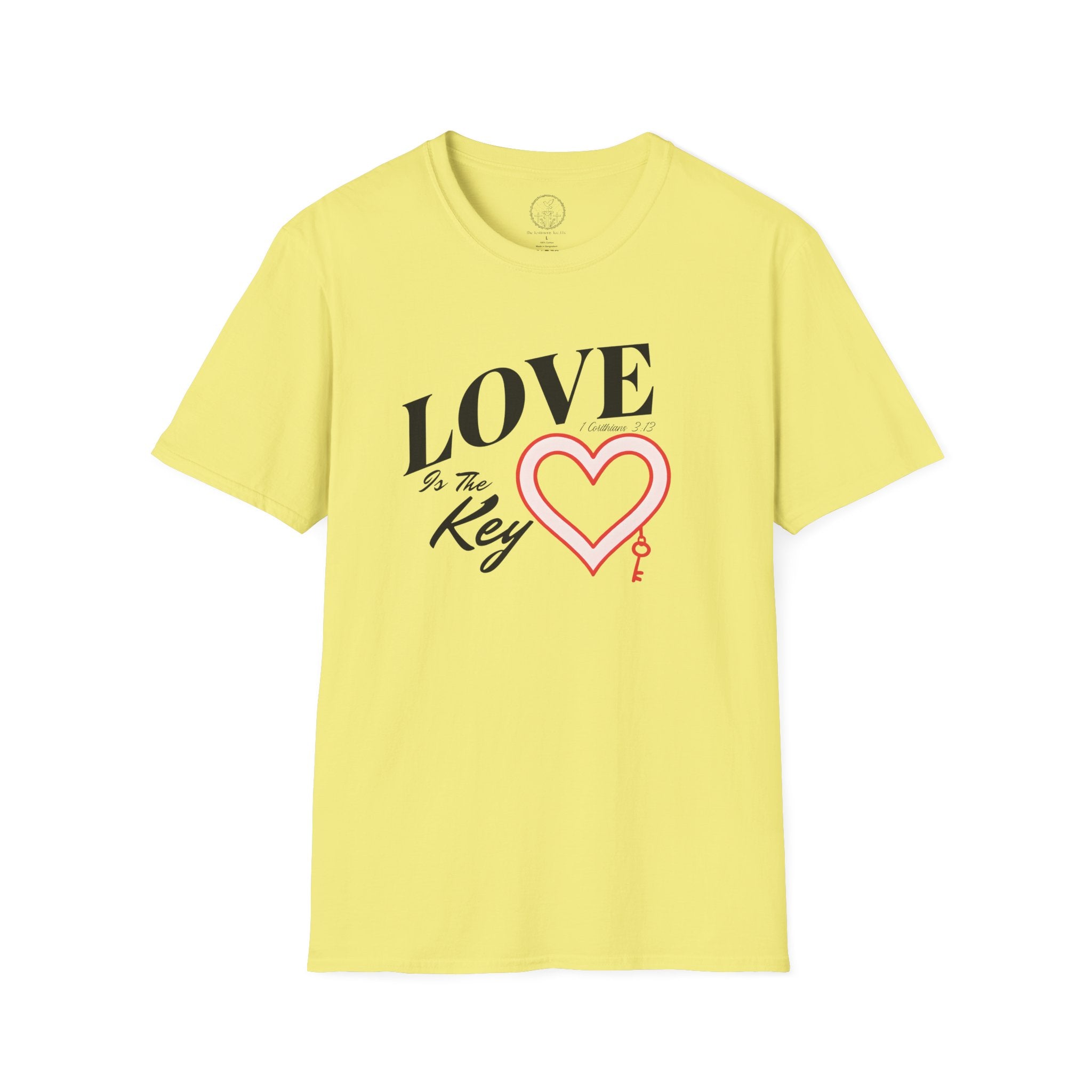 Love Is the Key – 1 Corinthians 13 Christian T-Shirt