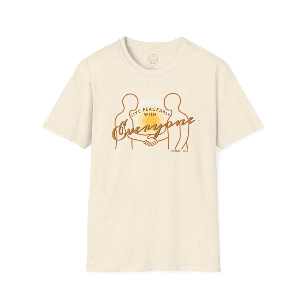 Live Peaceably With Everyone Christian T-Shirt – Romans 12:18