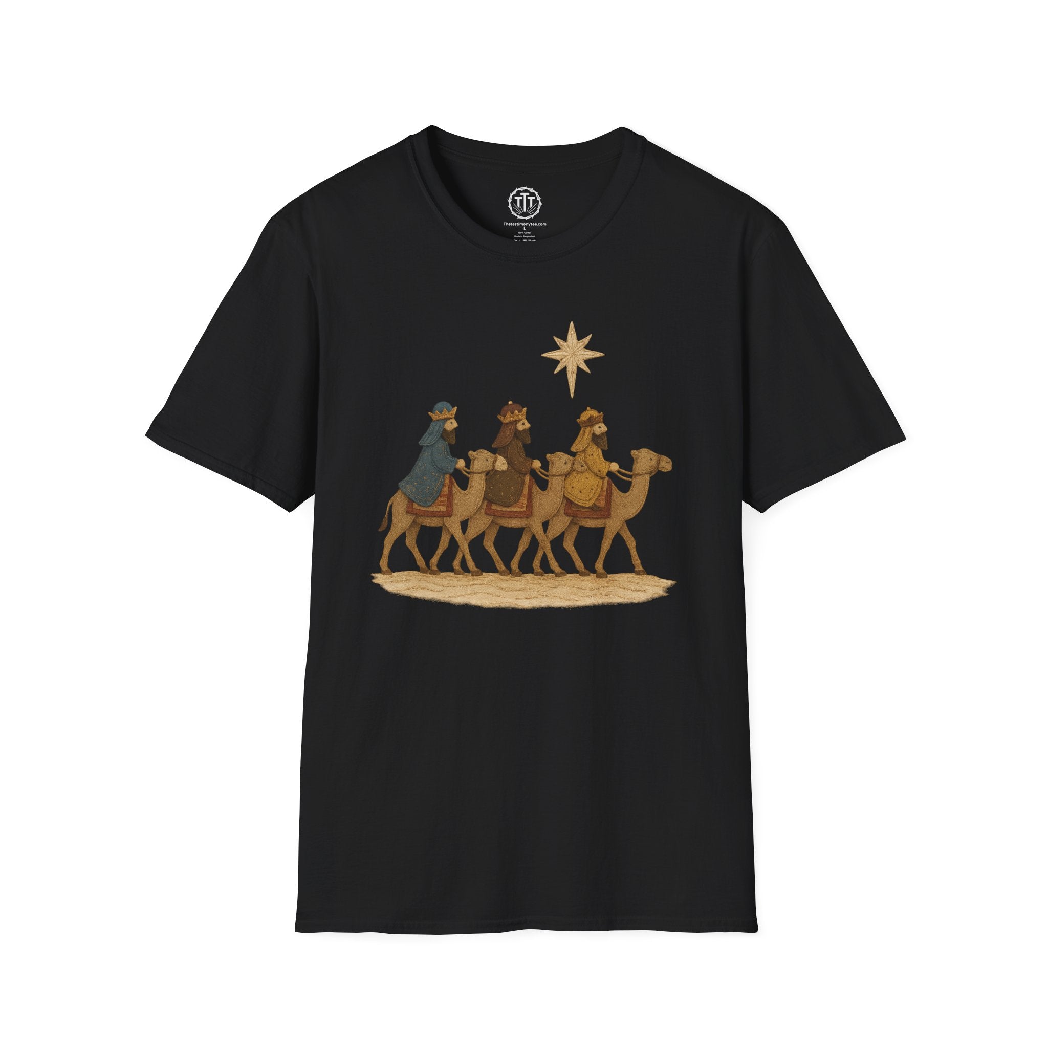 Patchwork Print Three Wise Men Following The Star to Worship Jesus