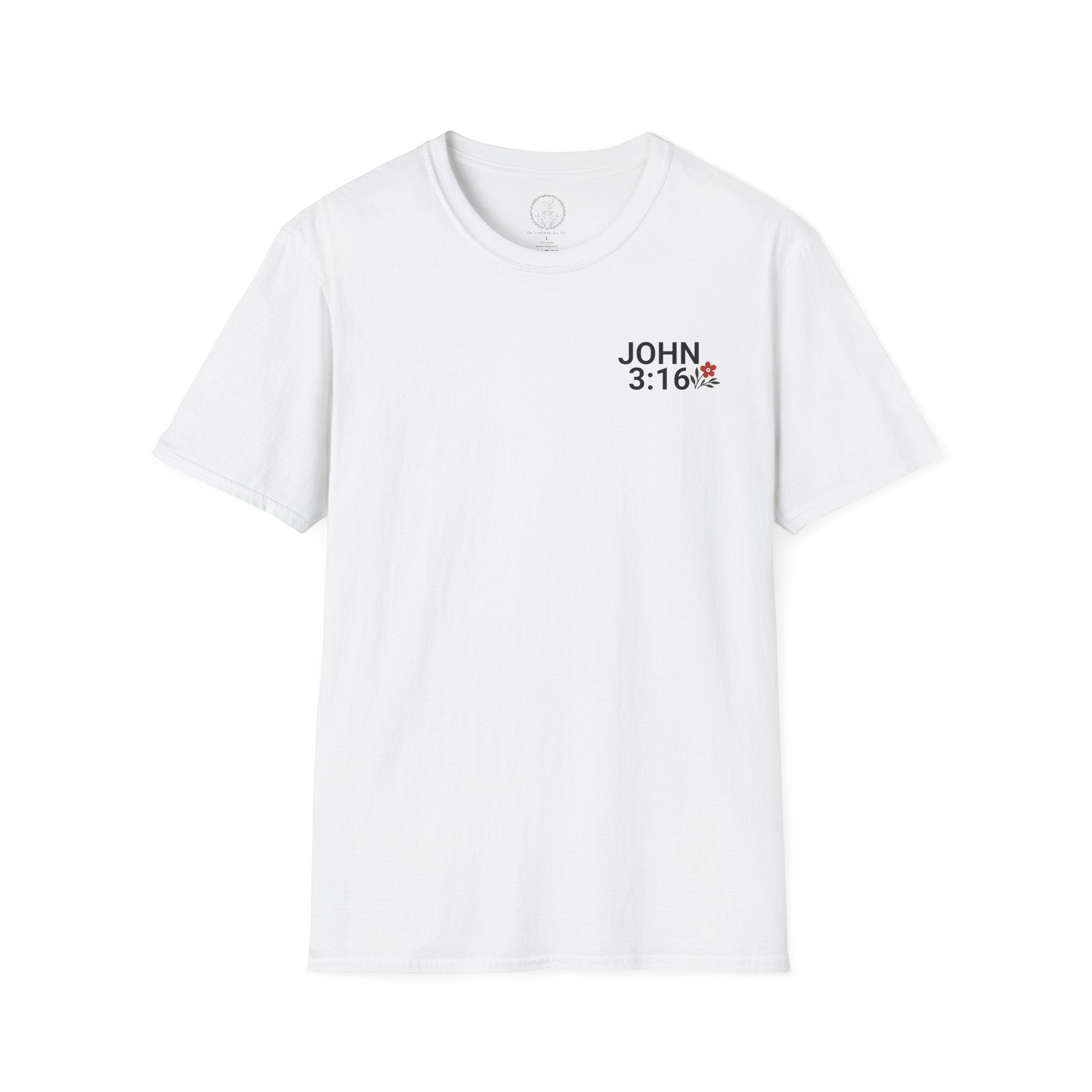 John 3:16 (Front/Back) Floral Wreath T-Shirt