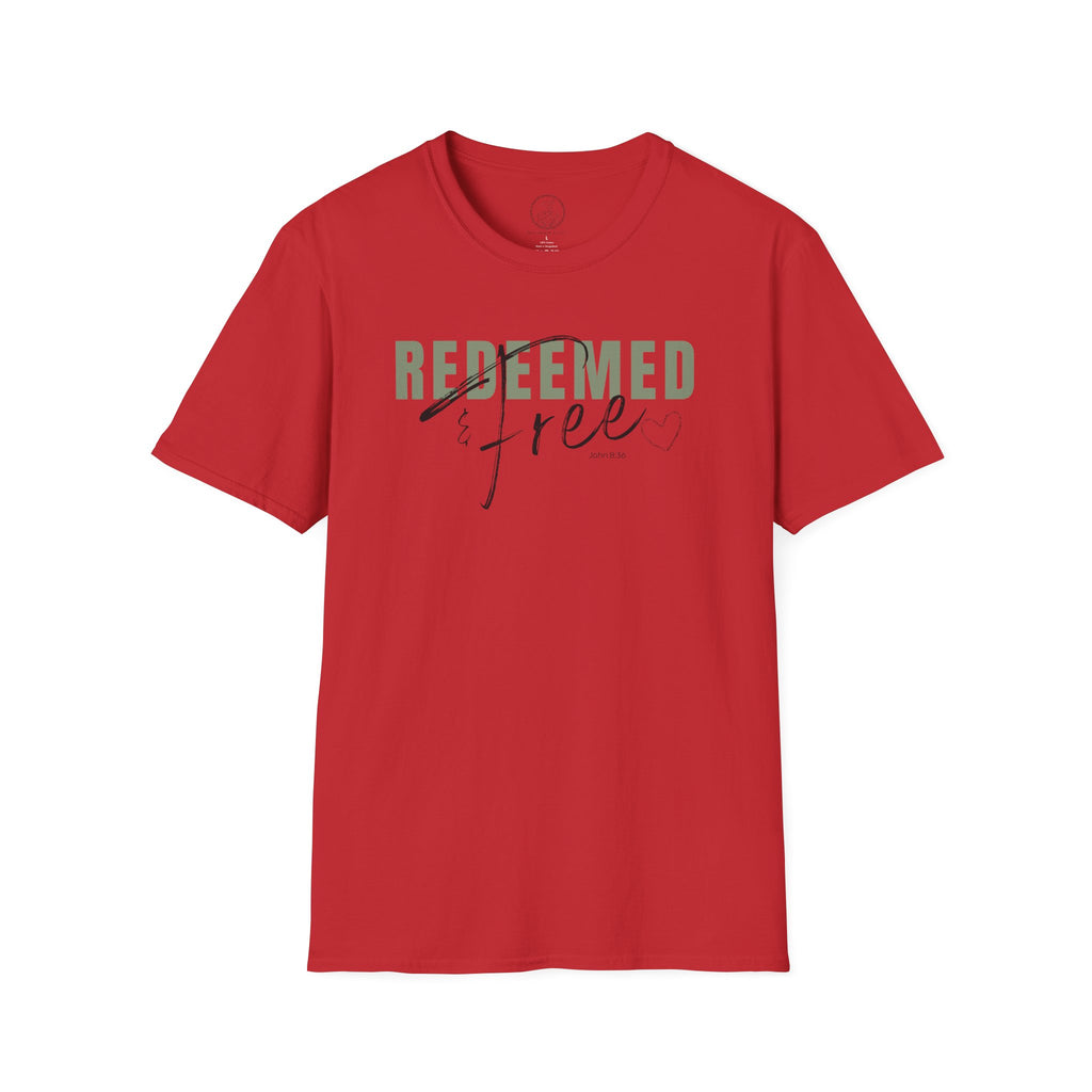 Redeemed & Free – John 8:36 Christian T-Shirt