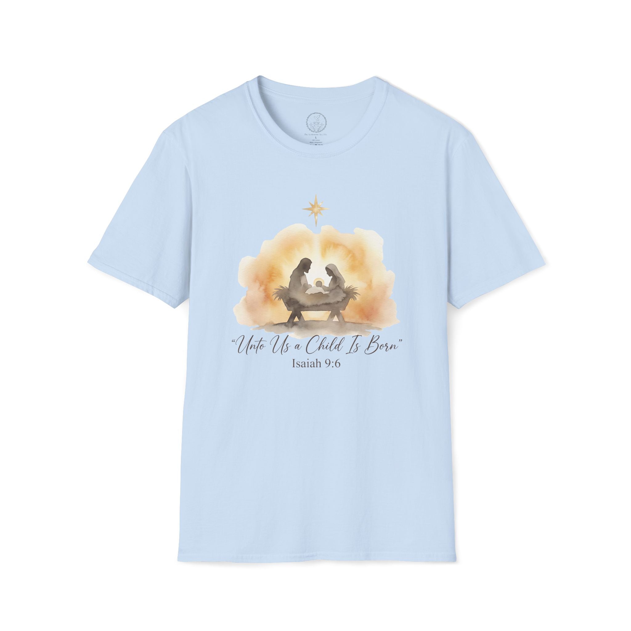 Unto Us a Child Is Born – Isaiah 9:6 Christmas Nativity Tee