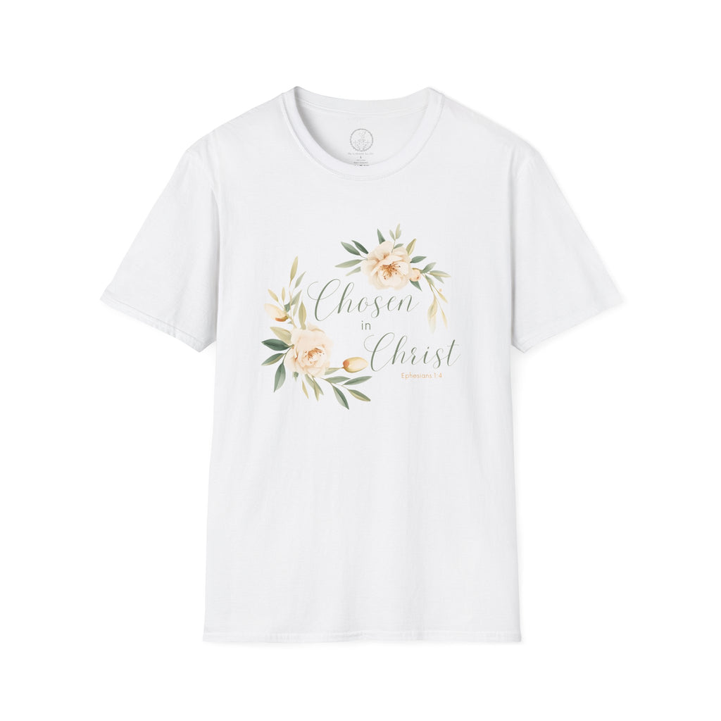 Chosen in Christ | Ephesians 1:4 Christian Floral Tee