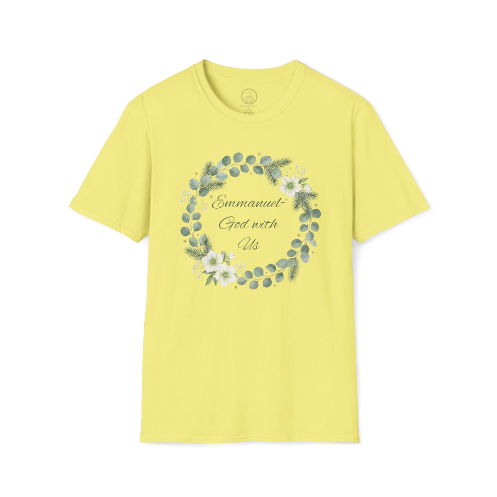 Emmanuel – God With Us Christmas Wreath Tee