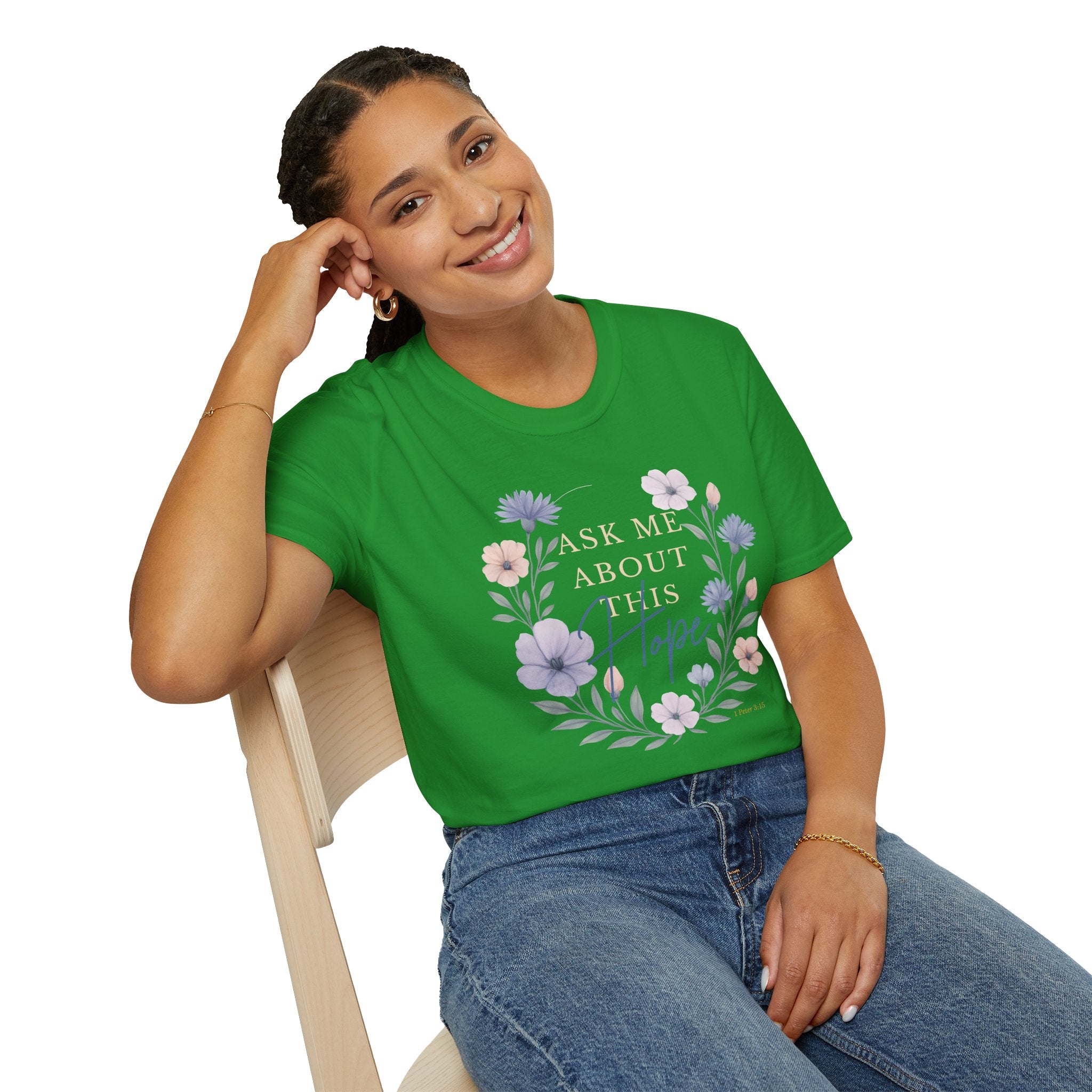 Ask Me About This Hope – 1 Peter 3:15 Christian T-Shirt