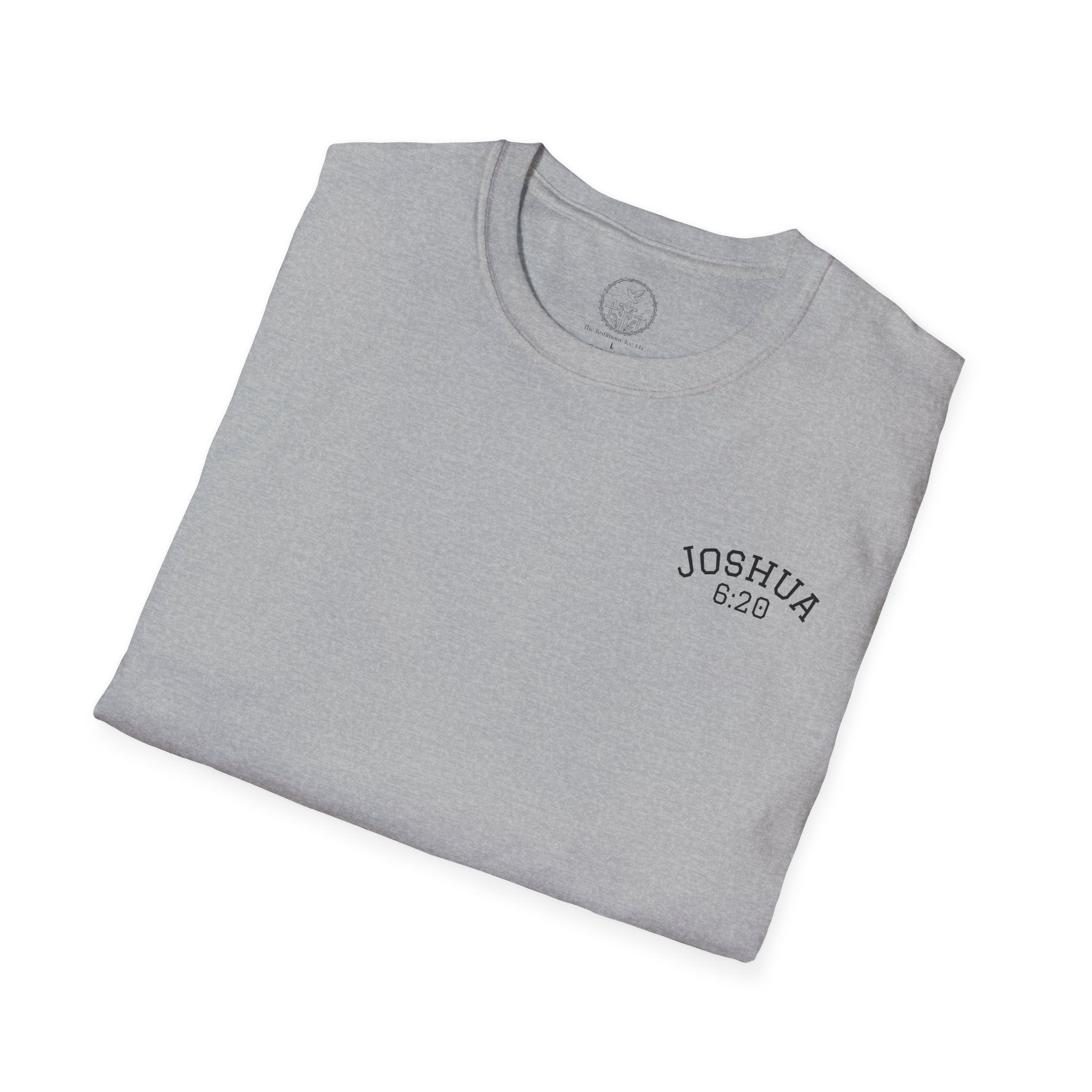 By Faith the Walls Fell Down (Front/Back)– Joshua 6:20 Christian T-Shirt