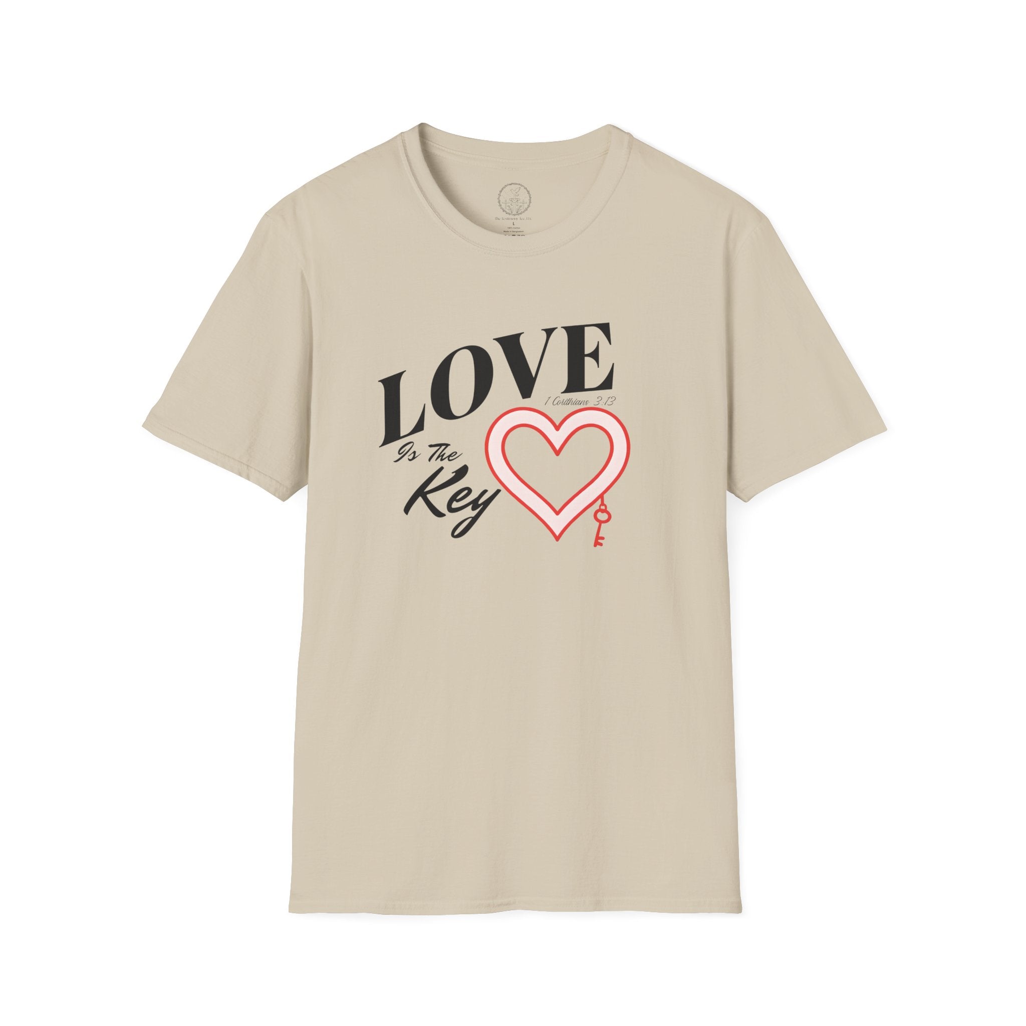 Love Is the Key – 1 Corinthians 13 Christian T-Shirt