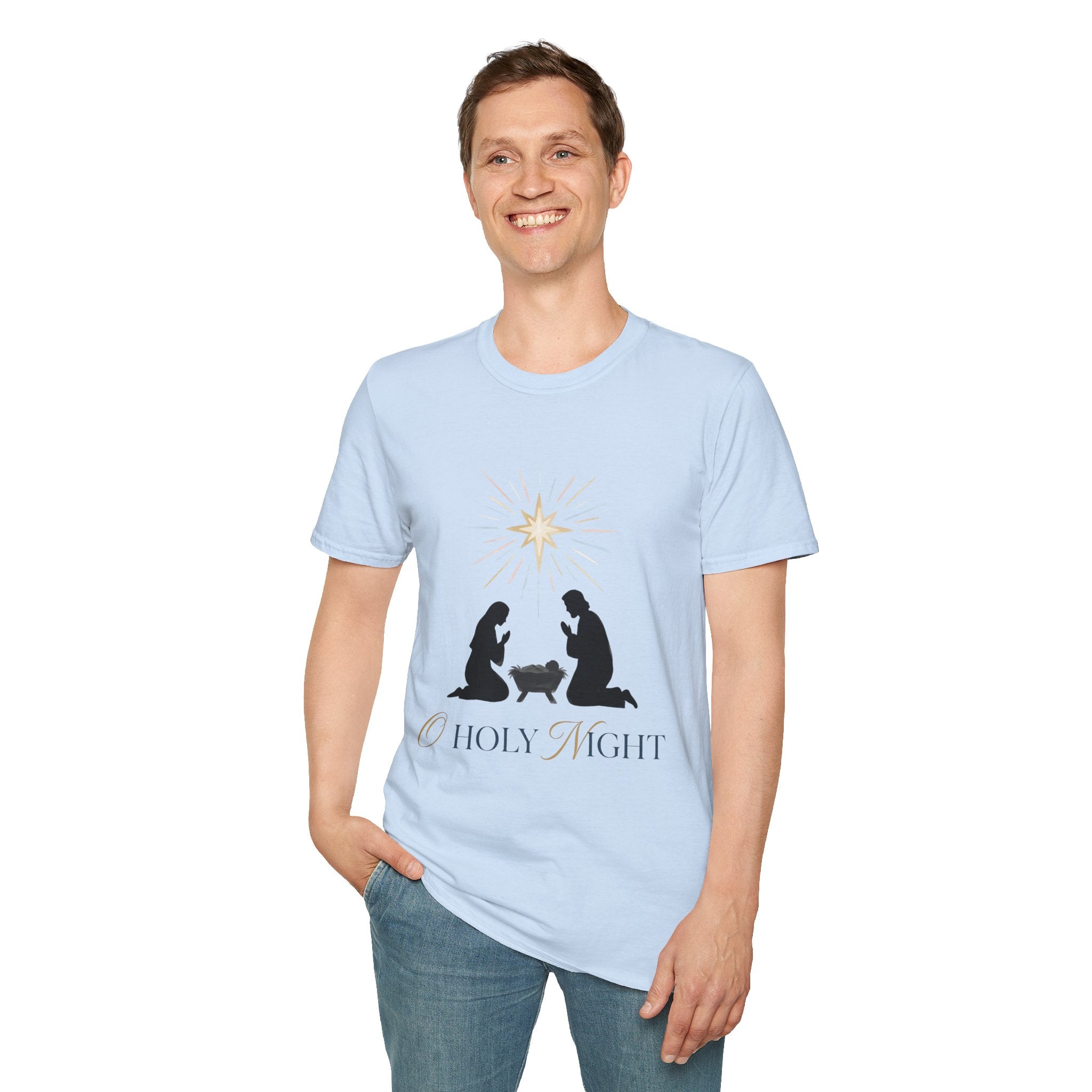 O Holy Night – Nativity Silhouette Christmas T-Shirt
