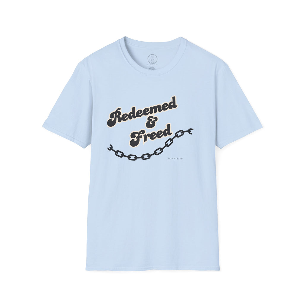 Redeemed & Freed – John 8:36 Christian T-Shirt