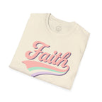 Faith Retro Rainbow Christian T-Shirt