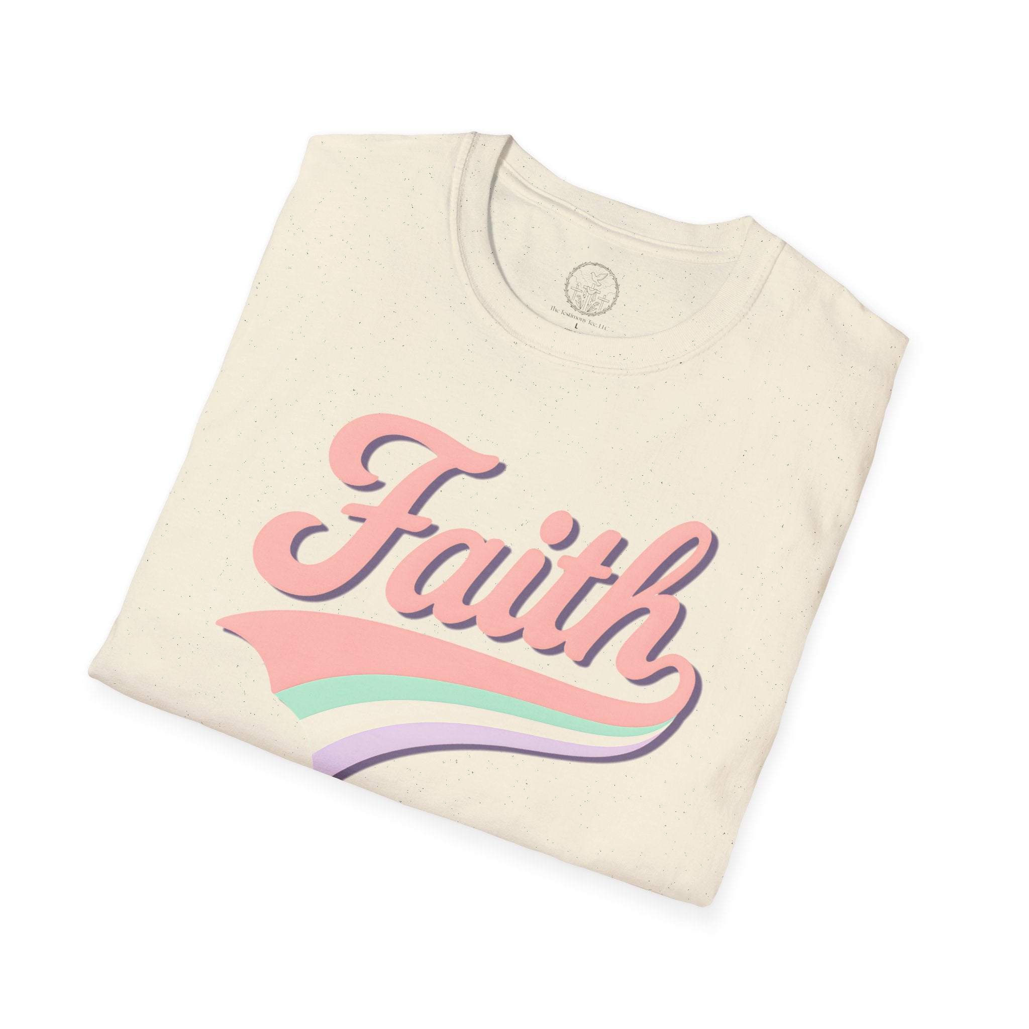 Faith Retro Rainbow Christian T-Shirt