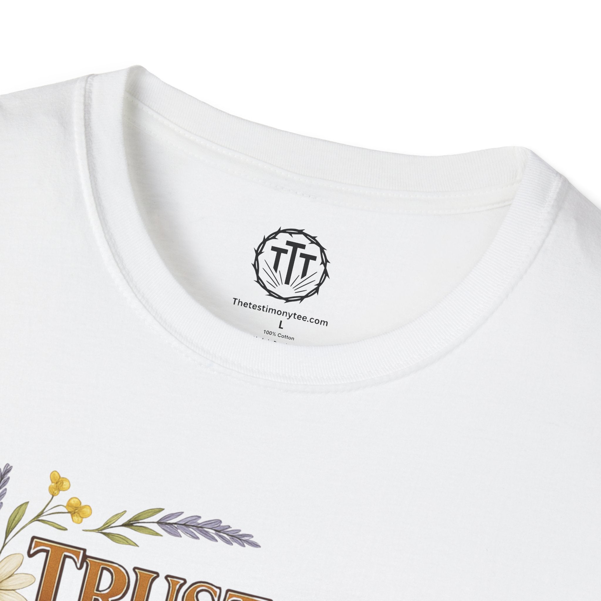 Trust in the Lord With All Your Heart Floral Scripture Tee