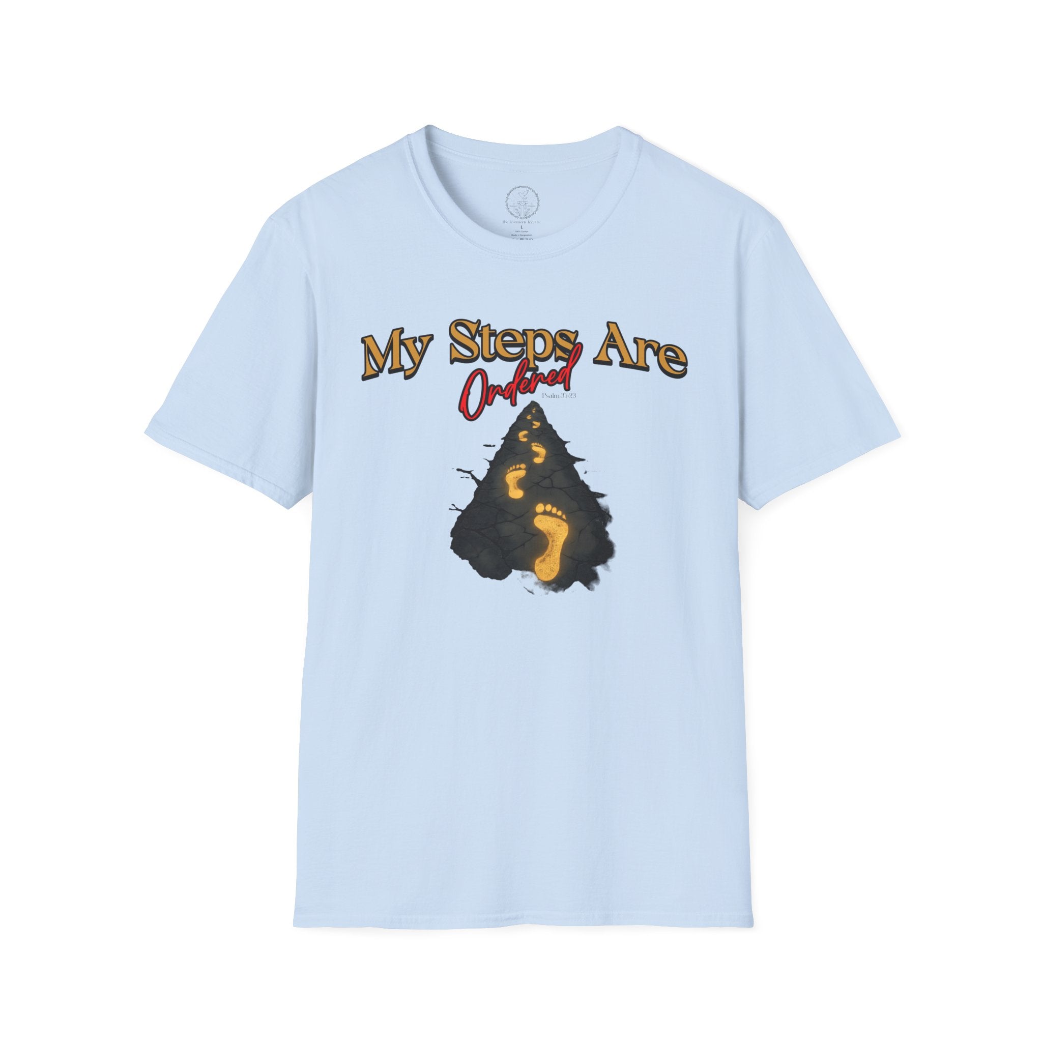 My Steps Are Ordered – Psalm 37:23 Christian T-Shirt