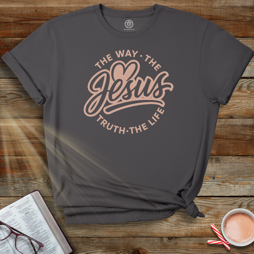 Jesus — The Way, The Truth, The Life T-Shirt | John 14:6 KJV | Christian Retro Faith Tee