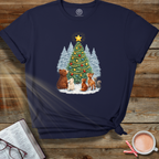 Faux Yarn Printed Image of Woodland Christmas Tree